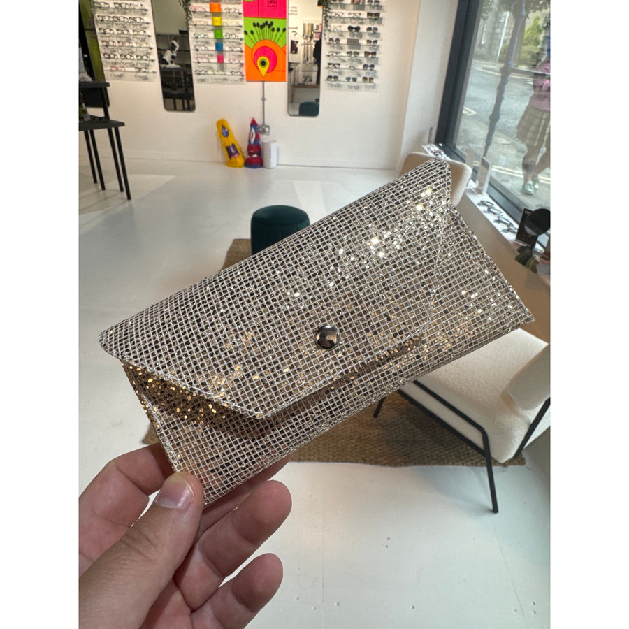 Glasses Case | Glitter Gold