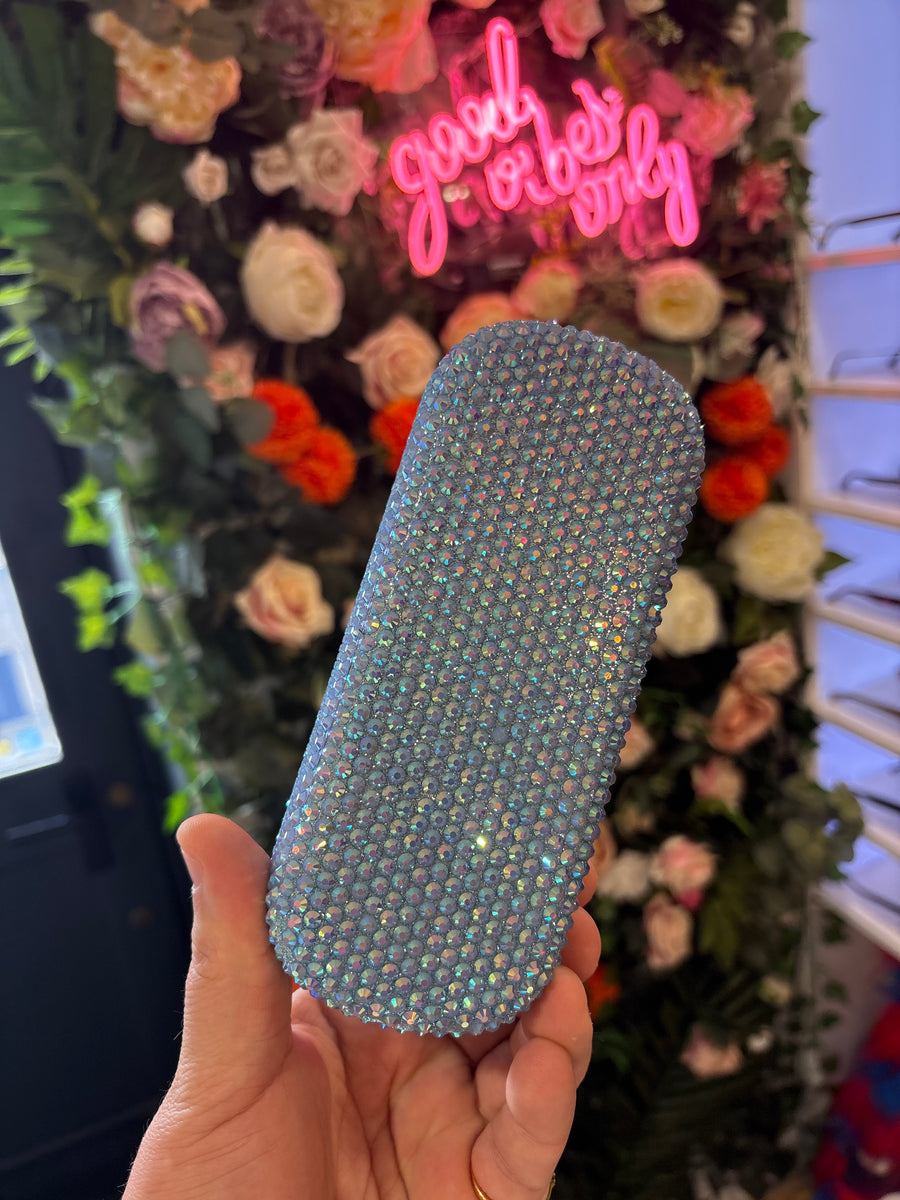 Rhinestone Glasses Case | Blue