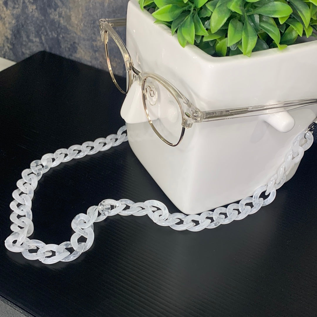Acetate Chain | White Marble