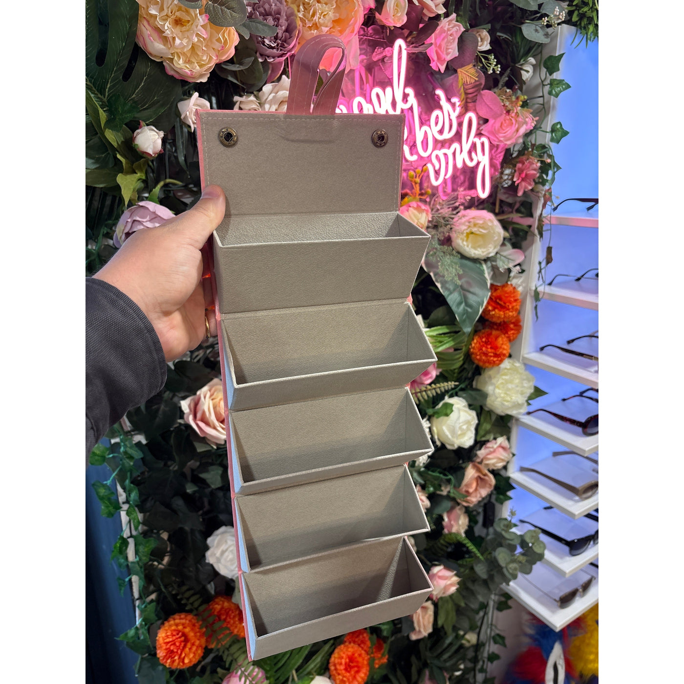 Eyewear Wardrobe Light Pink  - 5 piece glasses holder