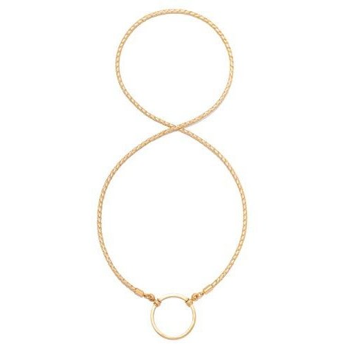 La Loop Gold Braided Leather Chain - 587GD