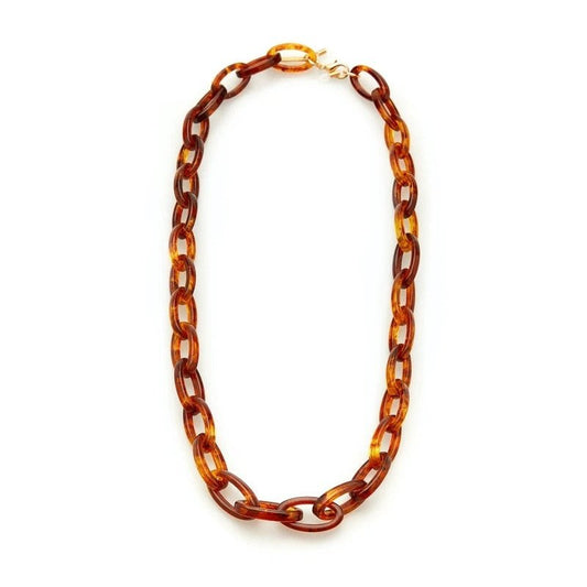 Oval Resin Chain - Amber